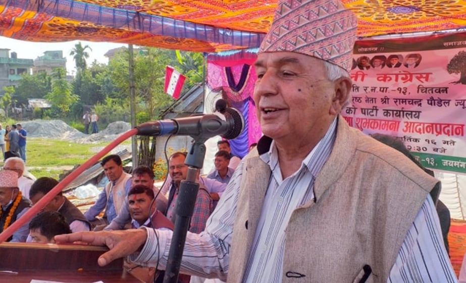 राजनीतिक स्थिरता र सुशासन मुख्य लक्ष्य:  कांग्रेस वरिष्ठ नेता पौडेल