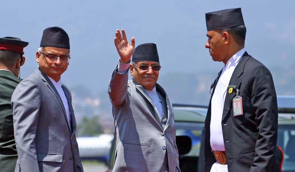 प्रधानमन्त्री प्रचण्ड भारत प्रस्थान