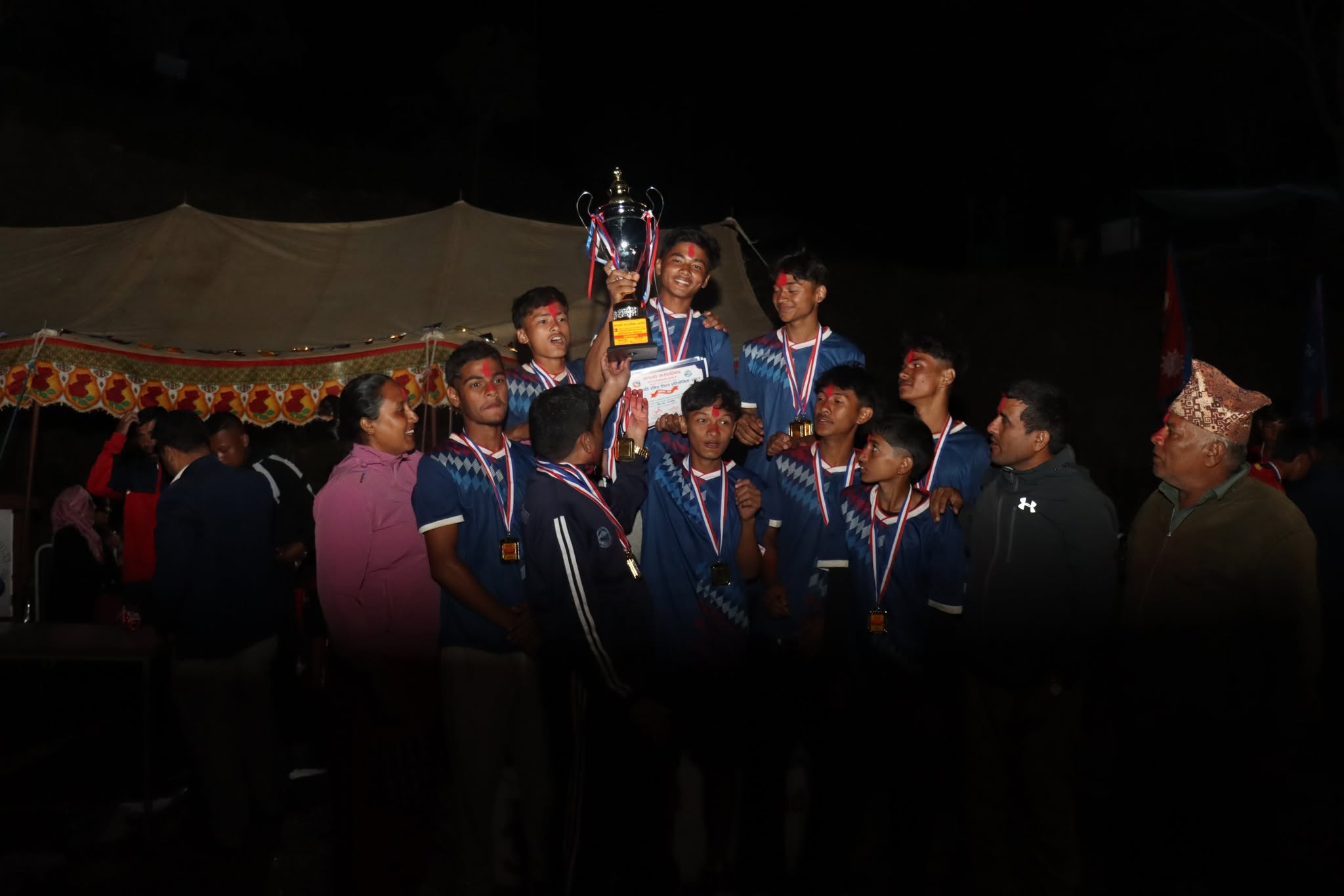 गण्डकी गाउँपालिकास्तरीय राष्ट्रपति रनिङ शिल्डको उपाधि भैरवाश्रम माविलाई