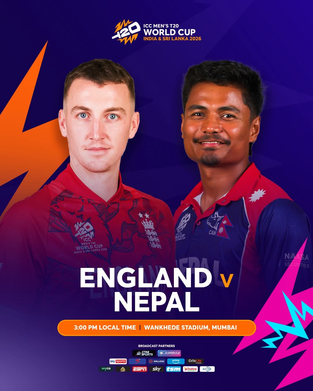 टी-२० विश्वकप : नेपालले आज इङ्ल्याण्डसँग भिड्दै