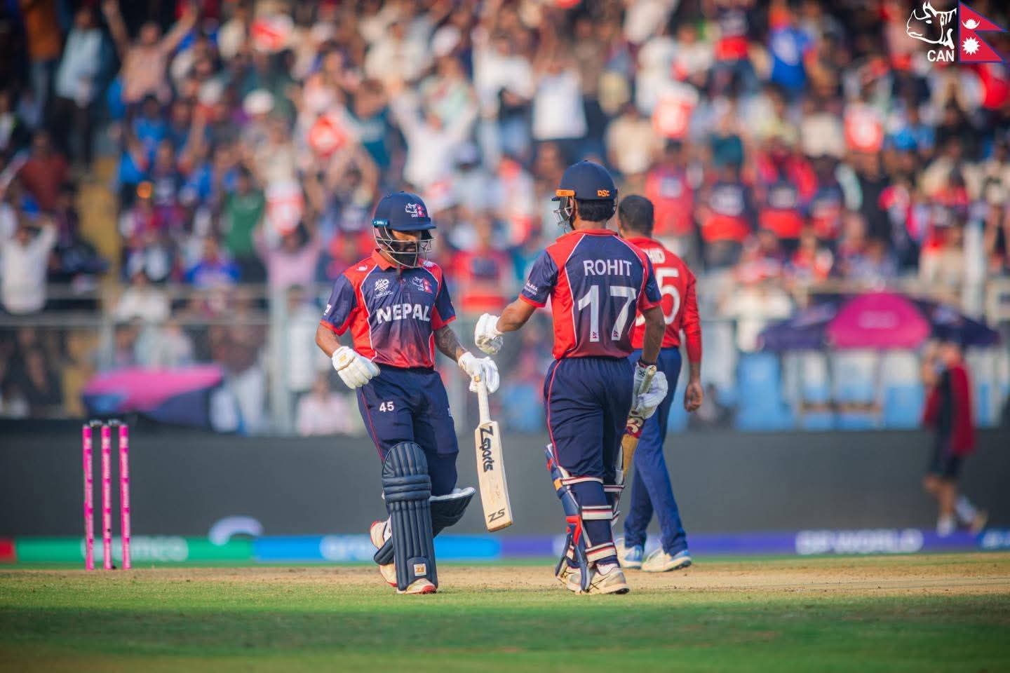 टि-२० विश्वकप: इंग्ल्याण्डसँग नेपाल ४ रनले पराजित