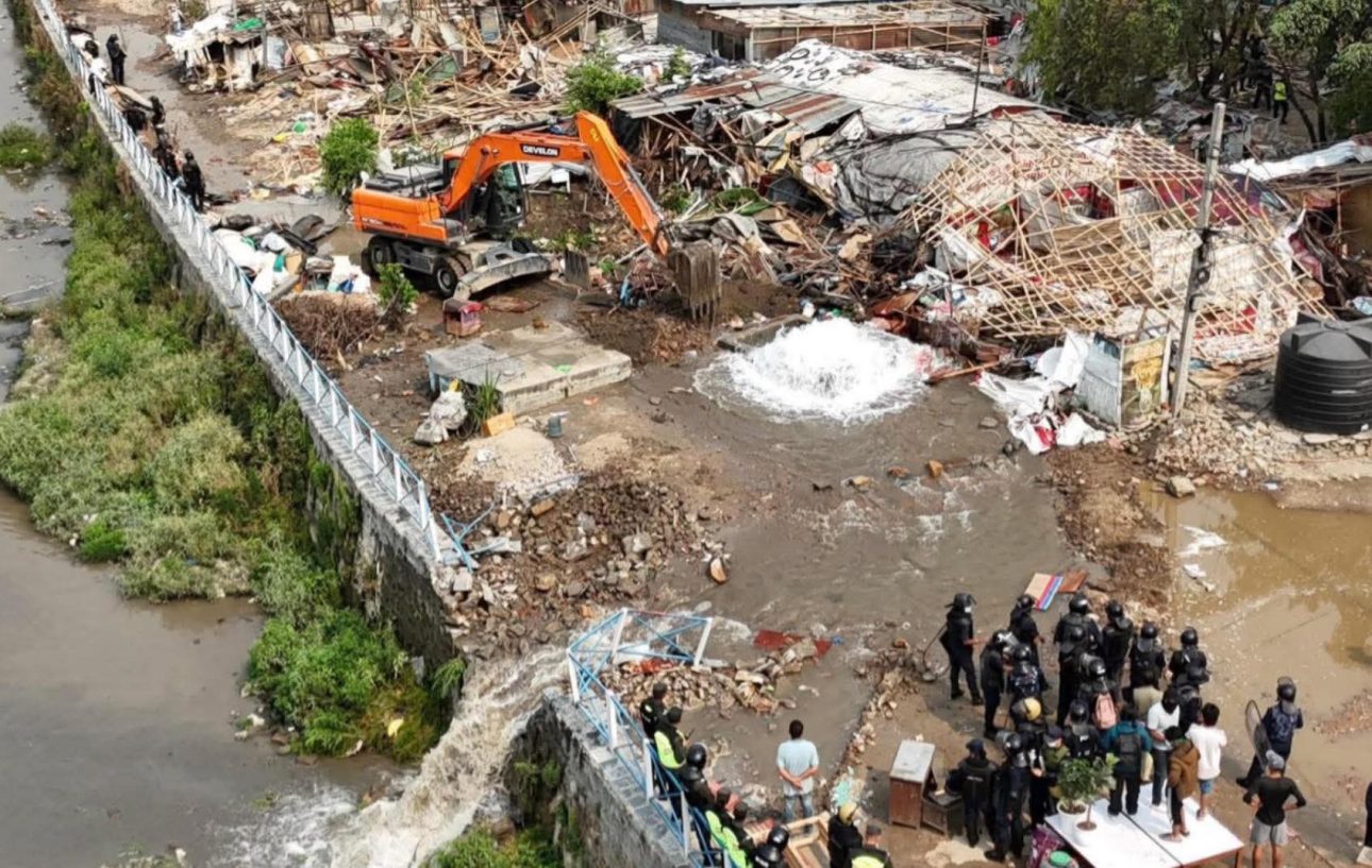 थापाथलीस्थित सुकुमबासी बस्ती गरियो खाली